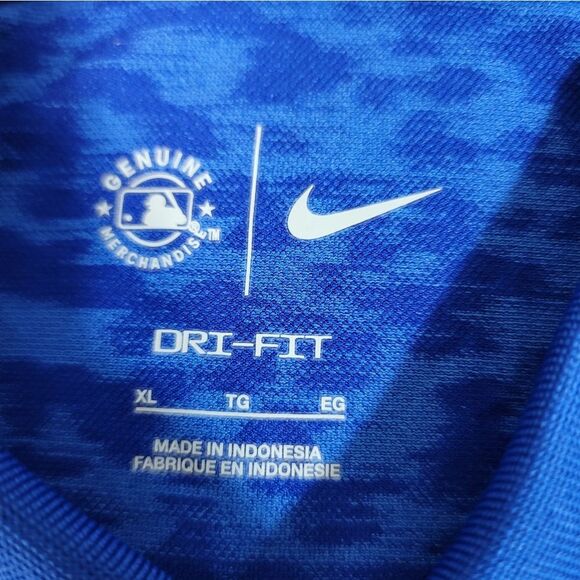 Nike Dri-Fit Texas Rangers Mens Golf MLB Baseball Polo Shirt Size XL Blue Rare - Picture 3 of 13